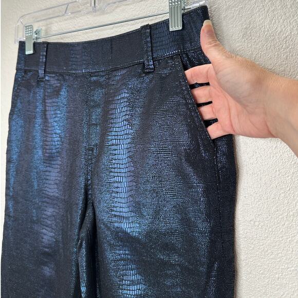 NWT Juicy Couture Navy Black Metallic Snake Print Pull On Jegging 26 - Picture 5 of 14